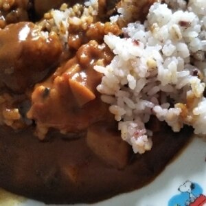 なすの消費に！五穀米なすカレー